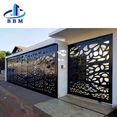 China Easily Assembled Profile Louver Frame Black Aluminum Bar Privacy Garden Aluminum Balcony Fence Slat Horizontal Fence for sale