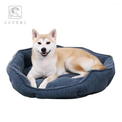 China Washable LOVEMI Heating Super Soft and Plush FlannelSmall Dog Bed Cat Bed Round Pet Beds and Accessories for sale