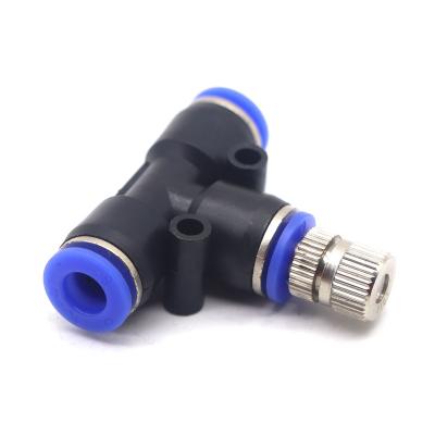 China SYD-1139-1 Hotels Low Pressure Greenhouse Drip Nozzle Recess Anti Spray Fog Mist Nozzle With Tee Connector for sale