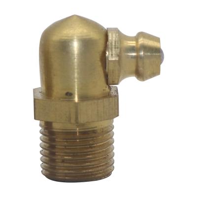 China SYD 930 Brass Grease Nipple M8X1 90degree Bent Copper Hydraulic Grease Fitting for sale