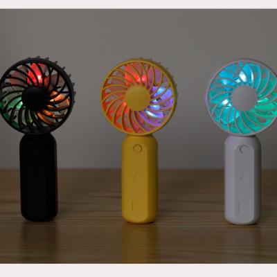 China With LED light mini fan JC-KK3 zero with usb portable flashlight mini fans rechargeable with 3 colors for sale