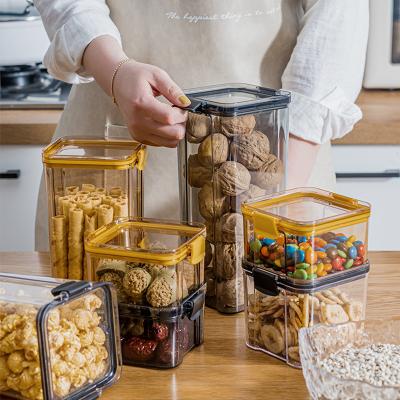 China Air BPA Organization Lids Cereal Storage Box Clear Seal Tight Easy Open Jar Dry Food Storage Containers for sale