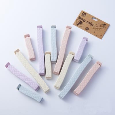 China Sustainable Wholesale Morandi Color Plastic Sealing Clips For Food Snacks Preservation for sale