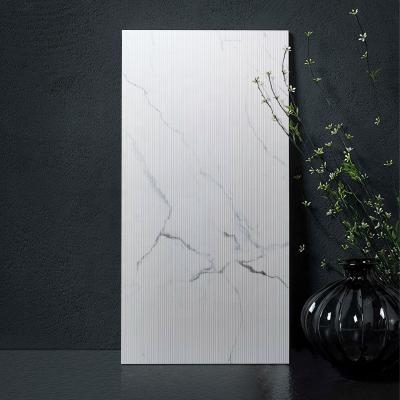 China Modern professional supplier of white marble split groove pull tile and ceramic wall tiles 600*1200 for sale