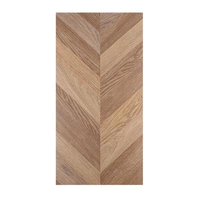 China Modern Solid Wood Look Tiles American Style Herringbone Fishbone Pattern Non-Slip Tile For Living Room for sale