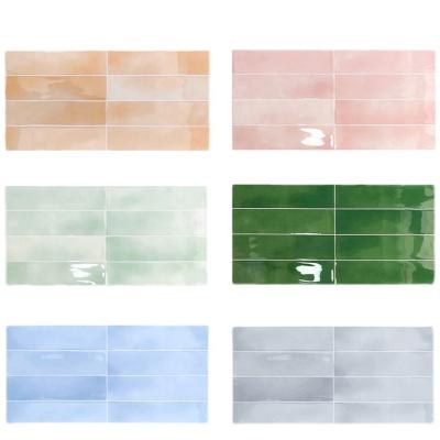 China INS Bump Macaron Tile 300600 Light Green Tile Gradient Brick Bathroom Kitchen Balcony Morandi Wall Tiles for sale