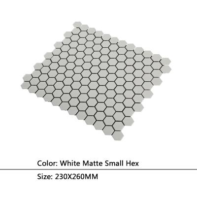 China Modern Colorful Anti-Slip Gloss Kitchen Bathroom Matte Ceramic Hexagon Mosaic Tile for sale