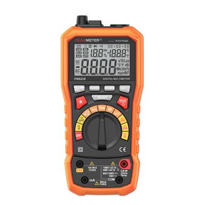 China 6000 Counts Handheld Digital Multimeter Lux Sound Level Frequency Temp Humidity Tester for sale