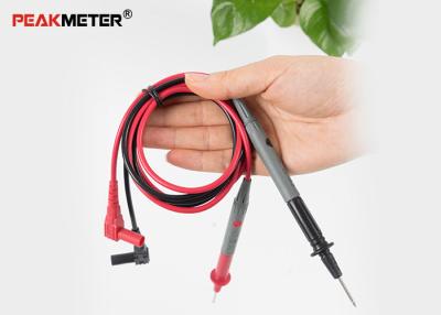 China La prueba eléctrica del multímetro sonda rojo + negro del cable de la pluma del alambre de la placa de oro en venta