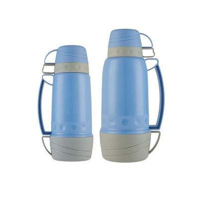 China Business PP Body Thermos Refill Glass Vacuum Flask With 3 Cups for sale