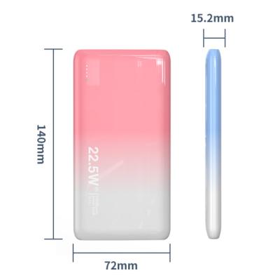 China 22.5w Fast Charging Support Palladium 22.5w Fast Bi-Directional Charging Power Bank Ultra-thin 10000mah Cell Phone Battery for sale