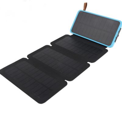 China Outdoor Solar Powerbank 8000mah Solar Panel Portable Charger Mobile Phone Tablet MP3 GPS Battery 2021 New for sale