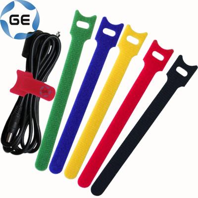 China Eco-Friendly Colorful Adjustable Hook And Loop Strap Back To Back Customizable Self-Gripping Double Side Hook And Loop Tie Strap for sale