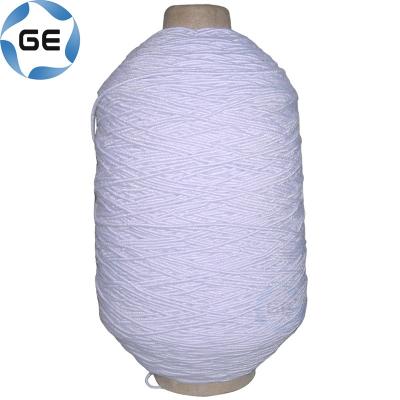 China Abrasion Resistance Latex Yarn Black Or Rubber Bubbling Elastic Covered White Yarn For Sewing Knitting USA Market for sale