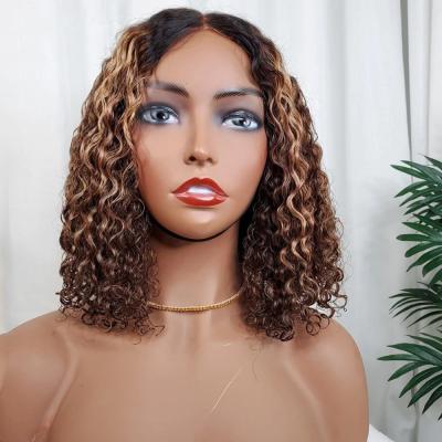 China Hd Regular African Deep Curly Transparent Lace Wigs p4/27 Piano Wave Women Wigs p4/27 Highlight Lace Frontal Wigs for sale