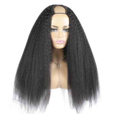 China Promotional Natural Curly Straight One Piece Wig Mix U Hair Price Curly Straight Pixie Wigs For Black Women Wigs Woman for sale