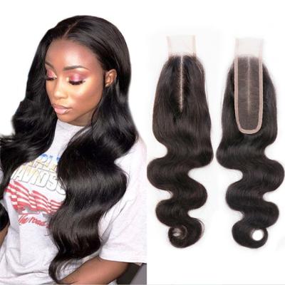 China China Factory Seller China Factory Seller Body Wave Human Hair 2x6 Frontal Virgin Natural Body Wave Brazilian Lace Closure Hair Bundles With Closure for sale