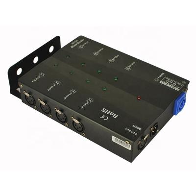 China JOYRAY 8 Way DMX Splitter DMX Distributor DMX Booster Signal Data 1 Input 8 Output Side Installed Powercon In DS-TC-DG-18S for sale