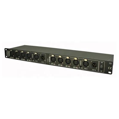 China JOYRAY 8 Way 19inch 1U DMX Splitter DMX Distributor DMX Booster 2 Input 8 Output Front Installed Powercon In DS-TC-19-1U-28F for sale