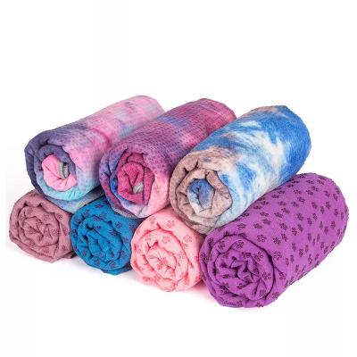 China Silicon QUICK DRY Printing Cotton Relycares Non-slip Yoga Fitness Towel for sale