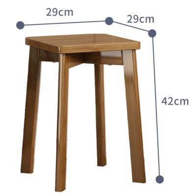 China Kitchen Modern Living Room Haichuan Dining Table and Makeup Bamboo Chair Around Stackable Wooden Stool for sale