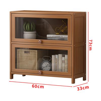 China Haichuan Shelf Living Room Cabinet Bamboo Shelves Coffee Shelves Storage Room Modern Bamboo Door for sale