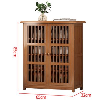 China (Other) Multifunctional adjustable haichuan bamboo solid wood large capacity shoe rack storage cabinet with drawer shoe organizer for sale