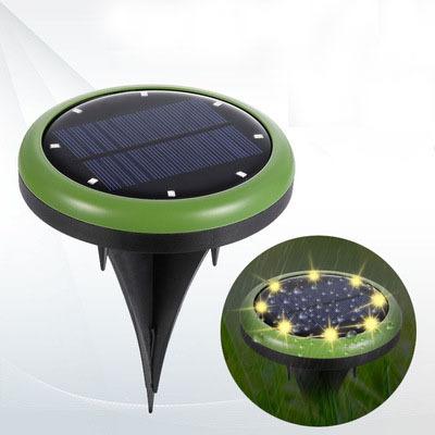 China Street Ground Light Solar Powered Solar Powered Garden Disc Lights Waterproof with 8 LED Solar Outdoor Yard Driveway Lawn Road Pathway Lights for sale