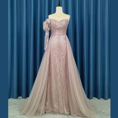 China OEM Sexy Mermaid Train Ladies Detachable Elegant Evening Dress Custom Made Anti-Static Factory for sale