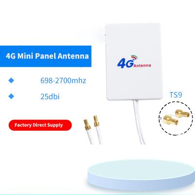 China Low price 3G 4G ABS panel antenna 12dbi 2X TS9 mimo antenna for 4G HUAWEI ZTE USB modem 50W for sale