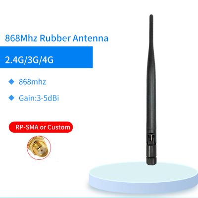 China Good quality ABS material rubber 3dbi wiring indoor megahertz wifi UHF mining 868 dbi 3db 868mhz GJX-868RA helical antenna for sale