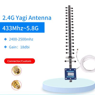 China 2400-2500MHZ 18dBi Indoor Home Android Connector Portable Amplifier Digital Yagi Antenna GJX-024Yagi18 for sale