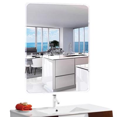 China Bathroom Minimalist Free Mirror Hole Mirror Single Wall Hanging Bathroom Mirror for sale