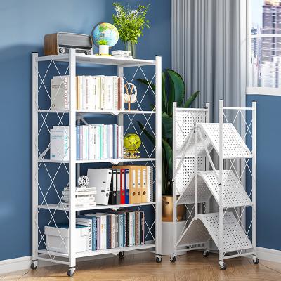 China Sustainable Folding Single Rack Household Shelf Metal Storage Rack Without Storage Installation for sale