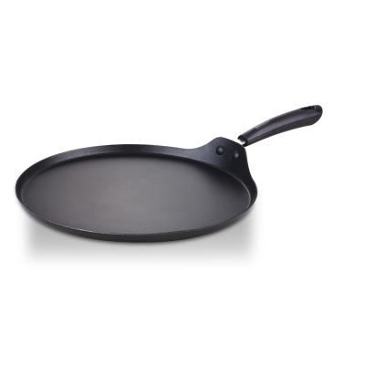 China 25cm Durable Black Induction Bottom Pancake Pan Aluminum Pot Cookware For Kitchen Non-stick Coating Cooking for sale