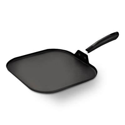 China 24 26 28 Cm Different Size Black Non-Stick Square Griddle Sustainable Liner Custom Frying Pans for sale