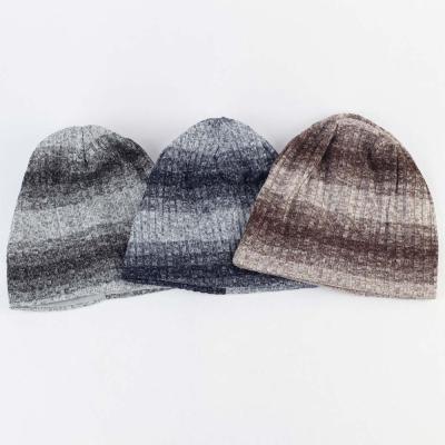 China Soft/comfortable/autumn breather winter keep warm color than full shinny beanie hat bucket hat jaquard fashion hat stripe the beanie for sale