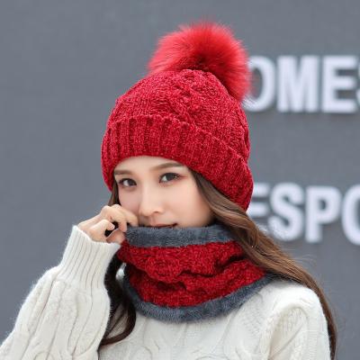 China Soft/Comfortable Breather Winter/Autumn Keep Shinny Warm Color Full Sequin Beanie Hat Sun Glasses Wire Neck Scarf Hat 2pcs Set for sale