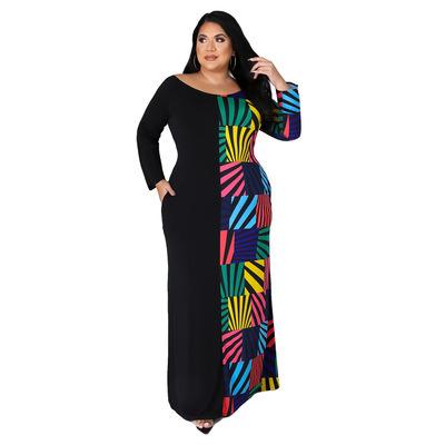 China New Style Viable Plus Size Women's Autumn Tight-Fitting Long Sleeve Printed Dress for sale