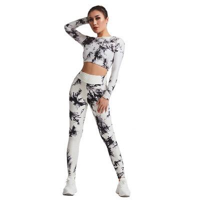 China European and American women's sports fitness clothing yoga two-piece set breathable yoga suit for sale