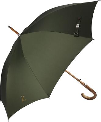 China Coastal Straight Open Frame Fiberglass Automatic Umbrella Handle Wooden Umbrella for sale