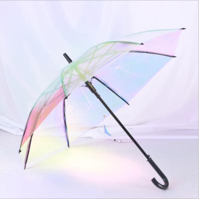 China Straight Rod Umbrella Automatically Opens Umbrella Magic Color Transparent Umbrella for sale