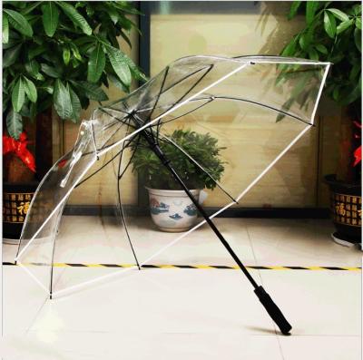 China Minimalist Can Be Customized Large Golf Transparent Upright Handle Advertising Umbrella for sale