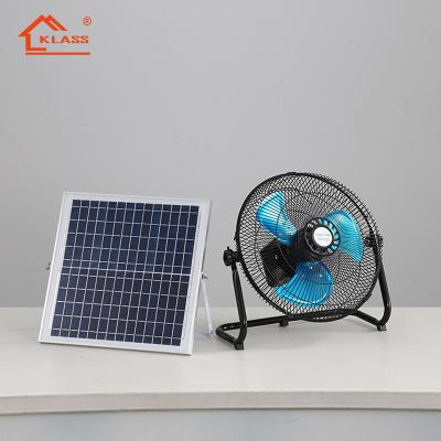 China 8 Hours High 12 Inch DC12V Solar Powered Vertical Desktop Three Speed ​​Fan Energy Saving for sale