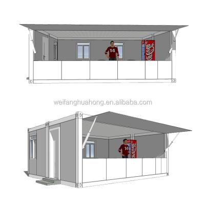 China 2020 Modern Sample Building Sturdy Large Frame House Container House Having Large Space for sale