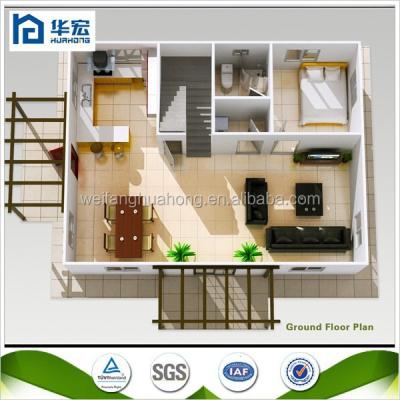 China Lightweight Carport Cement Panel Villa Steel Frame Prefab House for sale