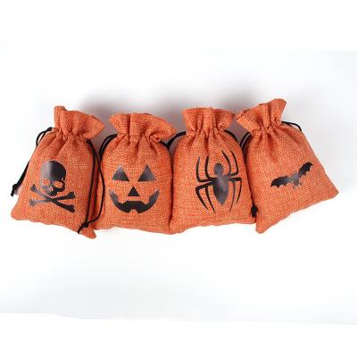 China Wholesale Cheap Candy Bag Halloween Small Drawstring Candy Bag For Kids for sale