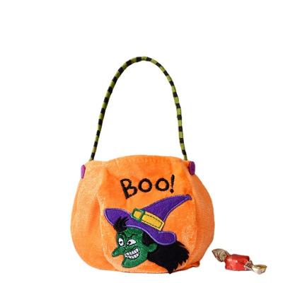 China Portable Bucket Halloween Cotton Candy Bag Pumpkin Style Trick Or Treat Bag For Kid for sale