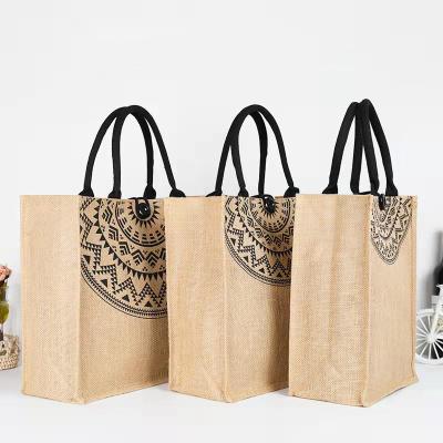 China 2022 Natural Cheap Eco - Friendly Recycle Carry Jute Water Proof Foldable Shopping Bags for sale