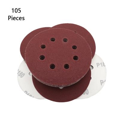 China High Quality Durable 125 Mm/5 Inch Round Disc Sand Fin Sanding Paper Sanding Disc For Metal for sale